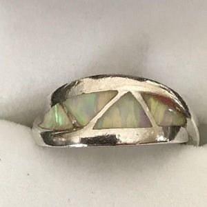 Sterling Silver inlaid two tones ring